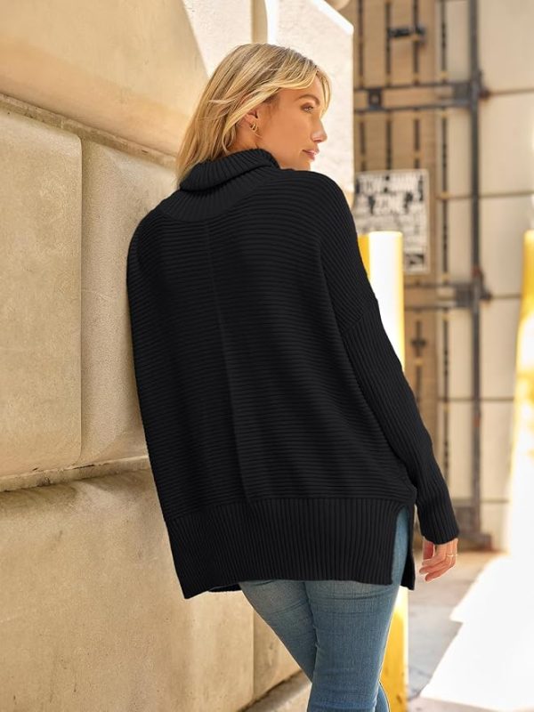 LILLUSORY Womens Turtleneck Oversized Tunic Fall Sweaters 2025 Casual Long Pullover Knit Winter Cute Poncho Fashion Trendy