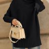LILLUSORY Womens Turtleneck Oversized Tunic Fall Sweaters 2025 Casual Long Pullover Knit Winter Cute Poncho Fashion Trendy
