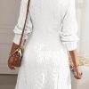 Nmoder Sweater Dress for Women V Neck Long Sleeve Casual Mini Dress A-Line Knit Fall Dresses 2024 Trendy