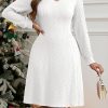 Nmoder Sweater Dress for Women V Neck Long Sleeve Casual Mini Dress A-Line Knit Fall Dresses 2024 Trendy