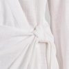 Las Palmas Dress for Women, Mini-Dress with Tie Front Wrap, Adjustable Tie, Plus Hook & Eye Closure