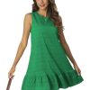 Women's Ruffle Hem Sleeveless Tank Dress Round Neck Casual Smock Summer Mini Dresses