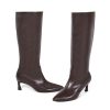 Knee High Boots Women Low Kitten Heel Long Tall Boots with Pointed Toe Winter Fall Sexy Fashion Comfortable Dress Shoes
