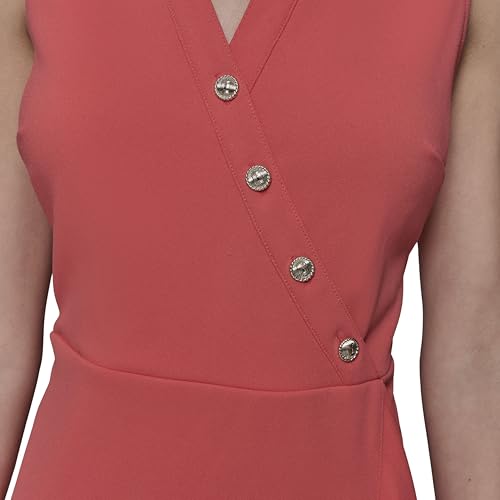 Women's Ruffle Flounce Collared Sleeveless Mini Dress