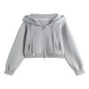 Women's Cotton Hoodie Set, Elastic Mini Skirt & Jacket Combo
