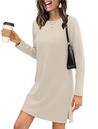 Dresses for Women 2025 Casual Long Sleeve Cozy Tshirt Dress Fashion Fall Outfits