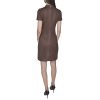 Women's Short Sleeve Mock Neck Sheath Mini Dress