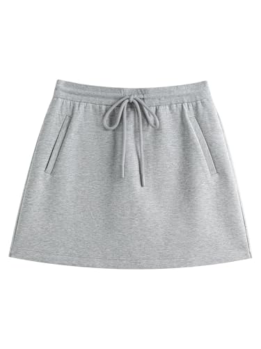 Women's Cotton Hoodie Set, Elastic Mini Skirt & Jacket Combo