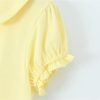 Women's Retro Pleated Knit Mini Dress Preppy Collared Short Summer
