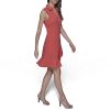 Women's Ruffle Flounce Collared Sleeveless Mini Dress