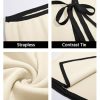 Womens Sexy Tube Top Dress Strapless Self Tie Wrap Asymmetrical Hem Knit Summer Party Mini Dresses