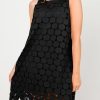 Womens Summer Hollow Out Mini Dress Casual Sleeveless Scoop Neck Boho Short Beach Dresses