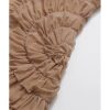 Solid Sheer Spliced Crimping Sexy Dresses for Women V Neck Long Sleeves Clothing