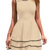 Women's 2025 Summer Sundresses Casual Elegant Sleeveless Flowy Tiered Ruffle A Line Mini Graduation Party Dress