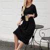 Women's Summer Short Sleeve Dresses Casual T-Shirt Flowy Tunic Ladies Beach Sundress