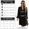 Fall Dresses for Women 2025 Casual V Neck Long Sleeves Flowy Mini Tunic Dress