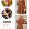 Fall Dresses for Women 2025 Long Sleeve V Neck Textured Casual Lightweight Tiered Ruffle A-Line Mini Babydoll Dress