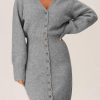 Sweater Dresses for Women 2025 Trendy Long Sleeve Button Down Short Mini Fall Winter Dress