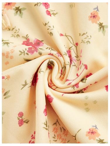 Women's Vintage Floral Dress Summer Cap Sleeve Mini Dresses Going Out Beach Short Dress