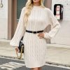 Sweater Dress for Women 2025 Fall Long Sleeve Crewneck Knit Mini Dress Casual Pullover Oversized Sweaters Dresses