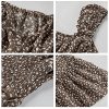 Womens Summer Sexy Sweetheart Collar Printed Ruffle Mini Dress
