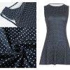 Polka Dot Mini Dress for Women Sleeveless Round Neck Bodycon Flared Hem Casual Summer Outfit 2025